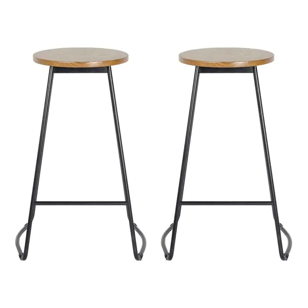 Torin Bar Stools Pair - Black, Wood product