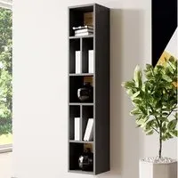 Torino 7 Shelf Bookcase - Grey, Oak