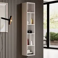 Torino 7 Shelf Bookcase - White