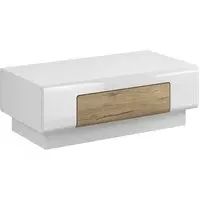 Torino Coffee Table with Drawer - White, Oak