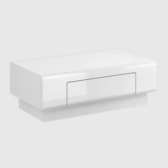 Torino Coffee Table with Drawer - White image