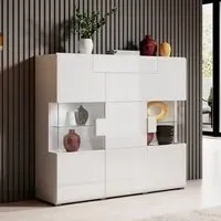 Torino Display Cabinet with LED - White