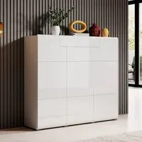 Torino High Gloss 3-Door Sideboard - White