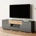 Torino High Gloss TV Stand with LED - Grey, Oak