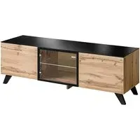 Torino TV Stand with 3 Doors and LED - Wotan Oak