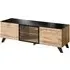 Torino TV Stand with 3 Doors and LED - Wotan Oak