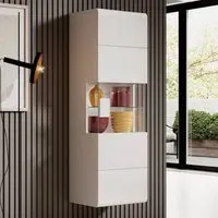 Torino Wall Display Cabinet with LED - White