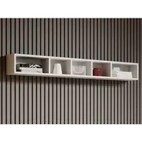 Torino Wall Shelf with 5 Compartments - White