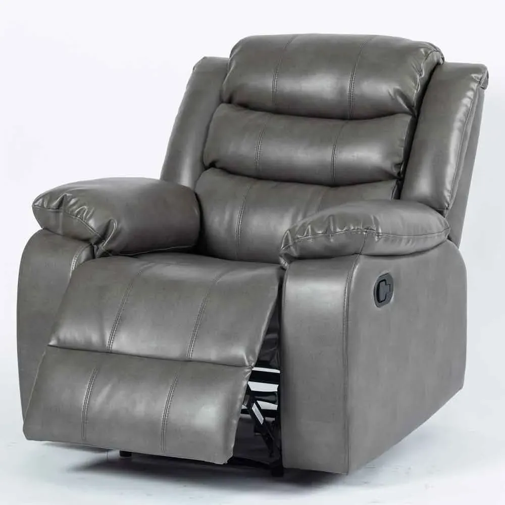 Torlix 1 Seater Recliner Sofa - Grey, Faux Leather product