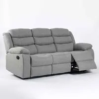 Torlix 3-Seater Reclining Sofa - Light Grey, Fabric alternate view