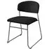 Torquay Stackable Side Chair - Black, Fabric