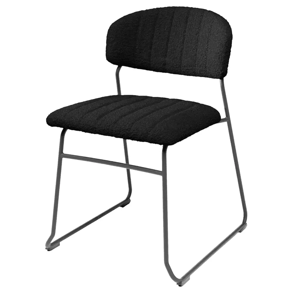Torquay Stackable Side Chair - Black, Fabric image
