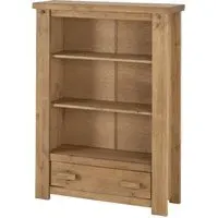 Torsal Wooden Bookcase with 1 Drawer 3 Shelves - Oak