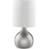Touch Table Lamp with Fabric Shade - Ivory, Satin Silver