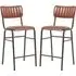 Toulouse Mid Bar Stools Stackable - Tan, Faux Leather
