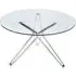 Toulouse Round Dining Table - Clear, Glass