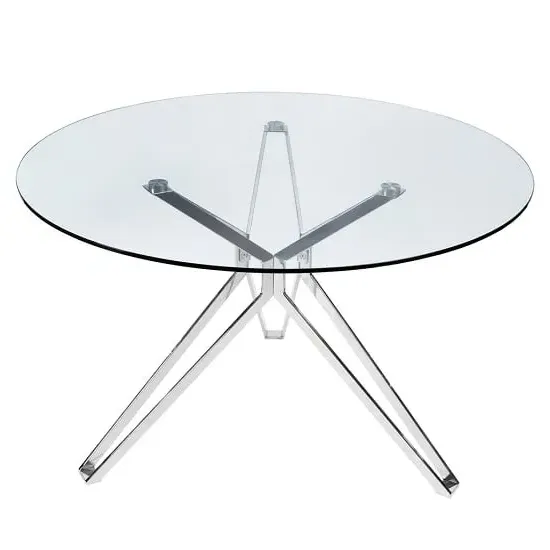 Toulouse Round Dining Table - Clear, Glass image