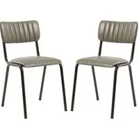 Toulouse Stacking Bar Chairs - Dark Grey, Faux Leather