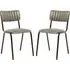 Toulouse Stacking Bar Chairs - Dark Grey, Faux Leather