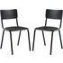 Toulouse Stacking Bar Chairs In Pair - Black, Wood