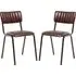 Toulouse Stacking Bar Chairs - Red, Faux Leather