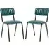 Toulouse Stacking Bar Chairs - Teal, Faux Leather