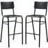 Toulouse Stacking Bar Stools - Black, Wood