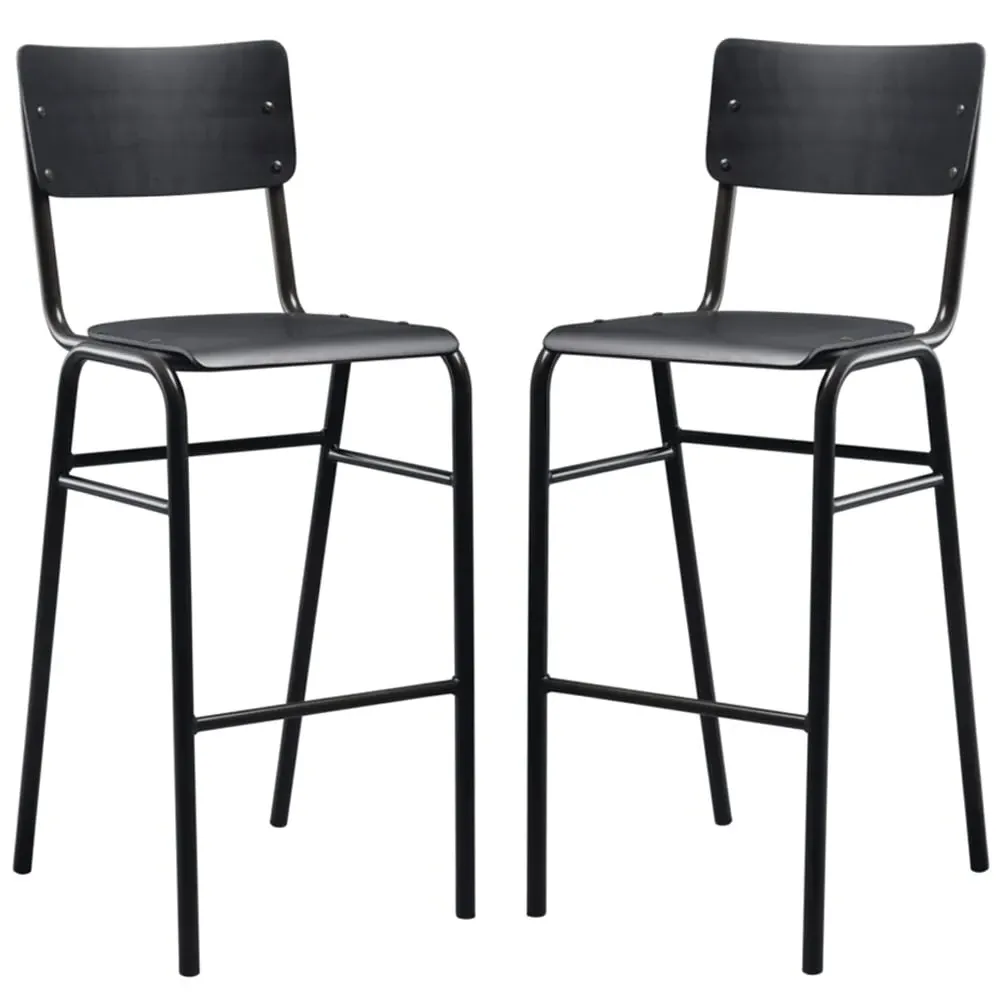 Toulouse Stacking Bar Stools - Black, Wood image