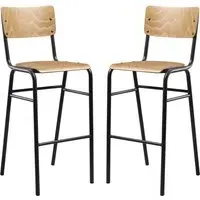 Toulouse Stacking Bar Stools - Oak, Wood