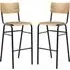 Toulouse Stacking Bar Stools - Oak, Wood