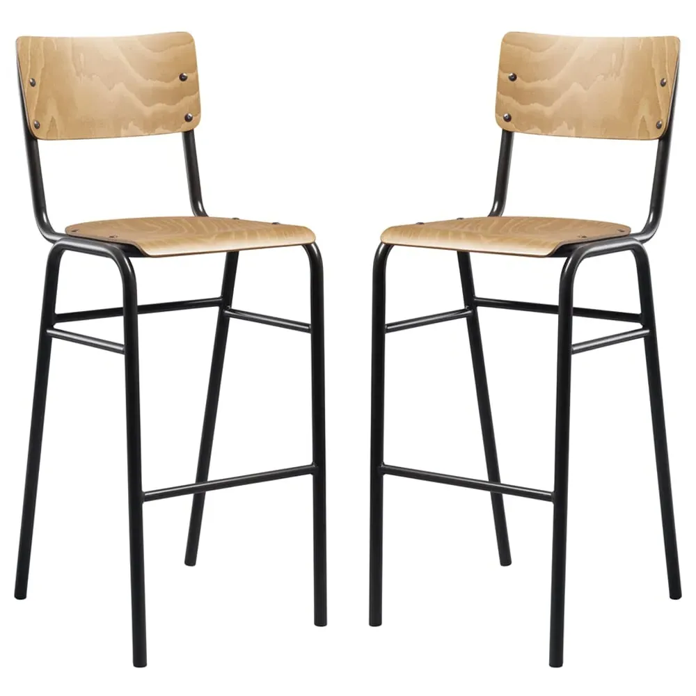 Toulouse Stacking Bar Stools - Oak, Wood