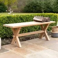 Towson Backless Garden Bench - Oak
