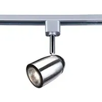 Track Domed Head Spotlight - Satin Silver, Metal