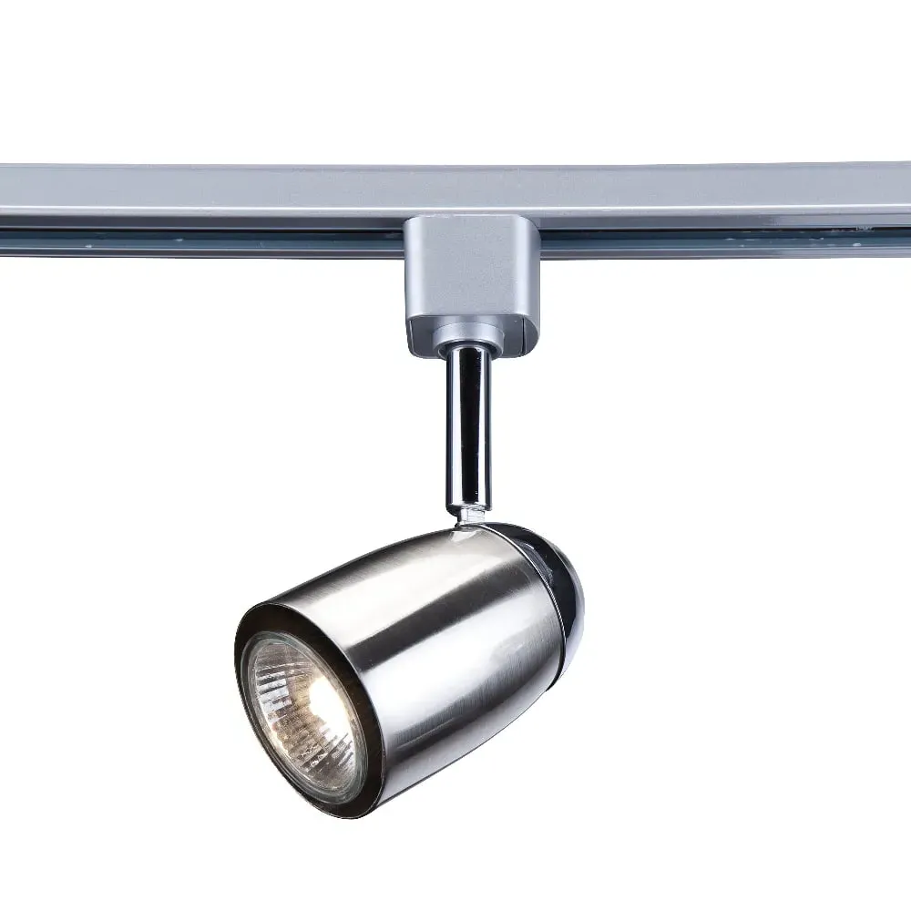 Track Domed Head Spotlight - Satin Silver, Metal image
