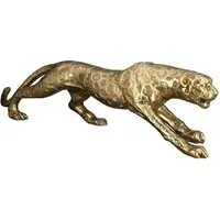 Tracy Cheetah Poly Sculpture - Antique Gold