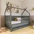Tracy Single Day Bed with Storage - Graphite, Pinewood