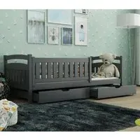 Tracy Single Day Bed with Storage - Graphite, Pinewood