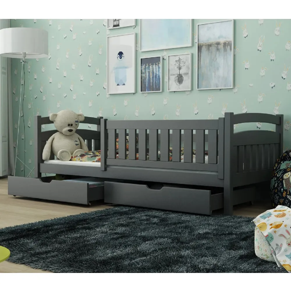 Tracy Single Day Bed with Storage - Graphite, Pinewood image