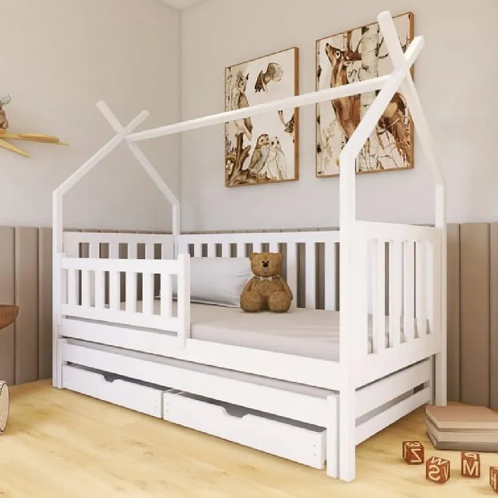 Tracy Single Day Bed with Trundle - White