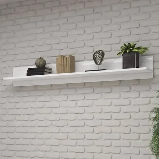 Trail High Gloss Wall Shelf - White