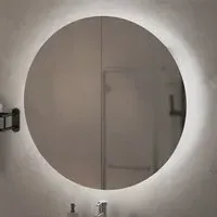 Trail Large Mirrored Cabinet with LED - Oak