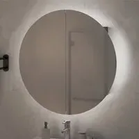 Trail Medium Mirrored Cabinet with LED - Grey