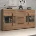 Trail Sideboard 2 Doors 3 Drawers with LED - Grandson Oak