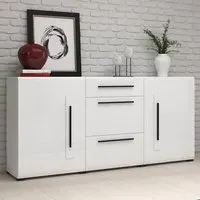 Trail Sideboard with 2 Doors 3 Drawers - White