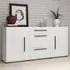 Trail Sideboard with 2 Doors 3 Drawers - White