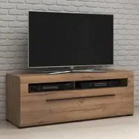 Trail TV Stand with Drawer and LED - Grandson Oak