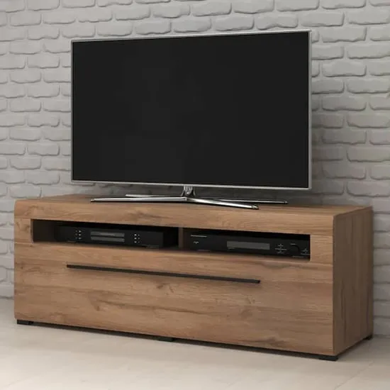 Trail TV Stand with Drawer and LED - Grandson Oak