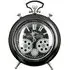 Transmission Glass Wall Clock with Gears - Silver, Metal