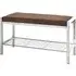 Traverse Metal Shoe Bench - Brown, Fabric