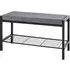Traverse Metal Shoe Bench - Grey, Fabric